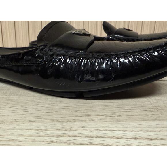 Prada Black Leather Loafers Classic Flats - Picture 11 of 16